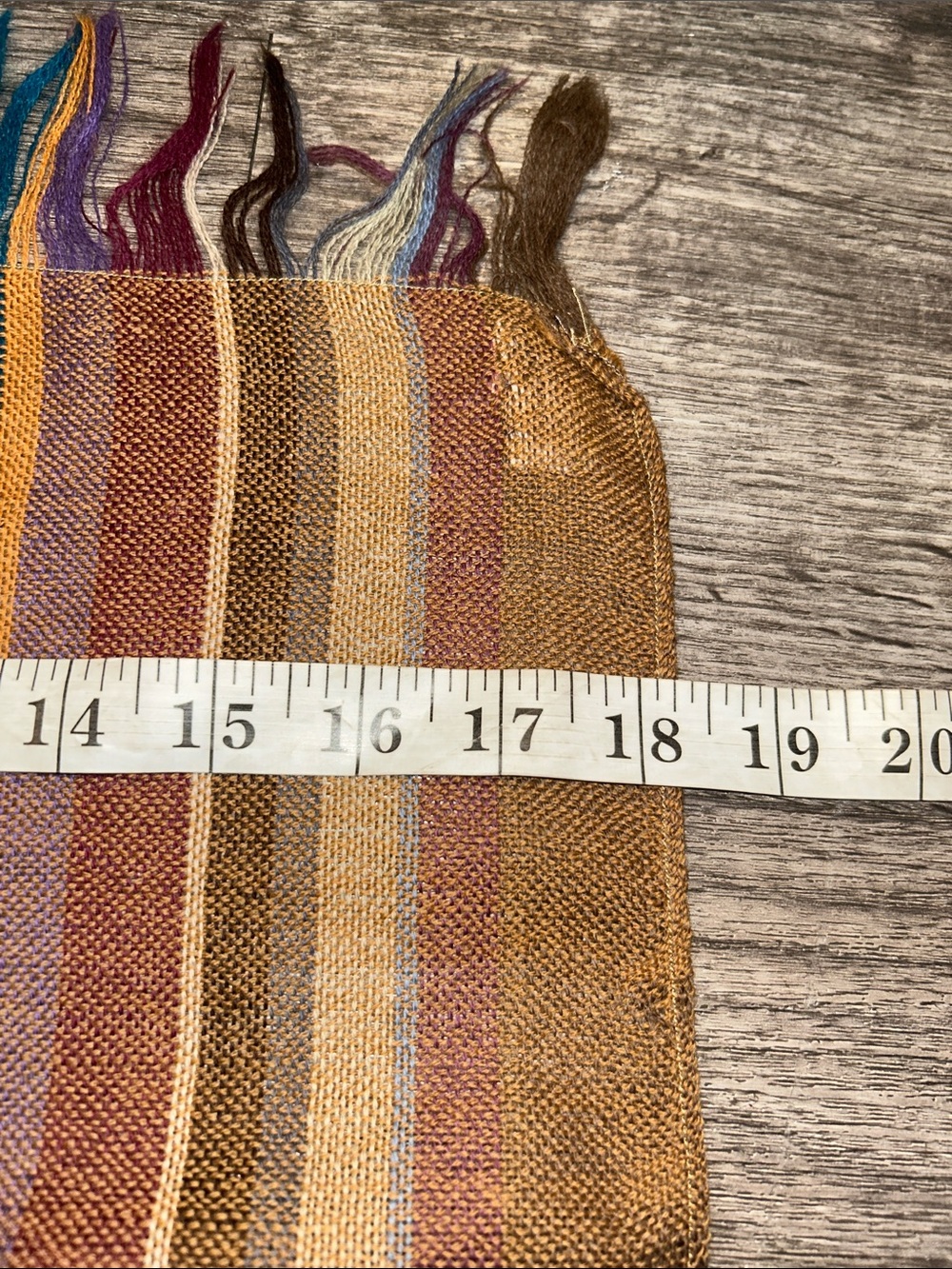 Vintage Sanger-Harris Italian Wool Plaid Scarf 70” Academia Fringe - Picture 8 of 8